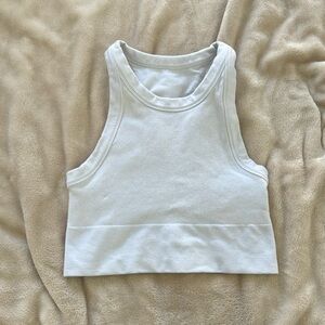 Alo Yoga White Crop Tank